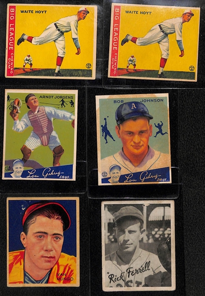 Lot of (18) Mostly PR-GD Quality 1930s-40s Baseball Cards Inc. Play Ball, Batter's Up, and Goudey Cards